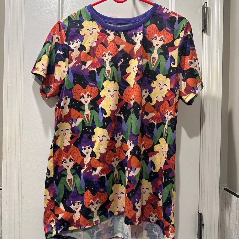 Colorful Hocus Pocus Sanderson Sisters Disney T-Shirt - Picture 1 of 5